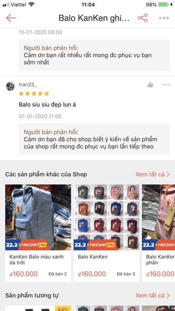 Balo KanKen màu hồng phấn