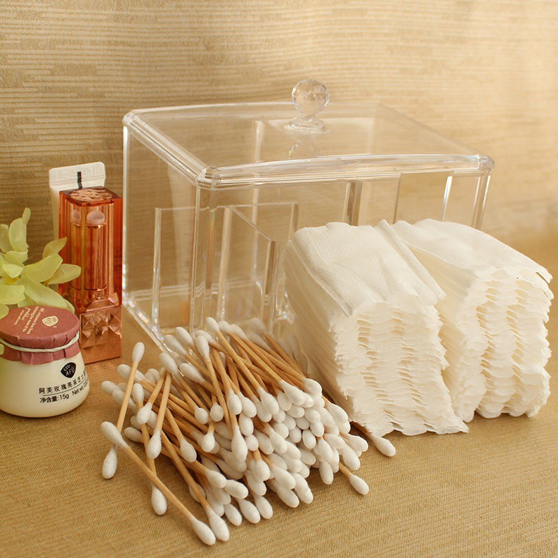 Hộp Đựng Tăm Bông Và Tăm Miếng Cotton Trang Điểm Tiện Dụng