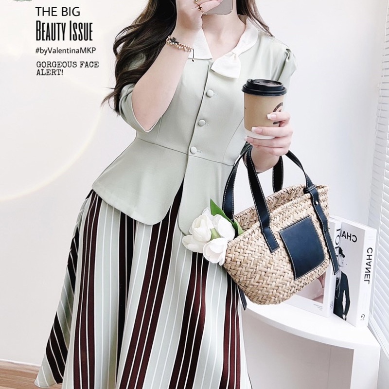 Set áo cổ nơ G565 có bán rời áo rất xinh CÓ BIGSIZE cho chị em mũm mĩm, hàng thiết kế không đụng hàng - GEM Fashion