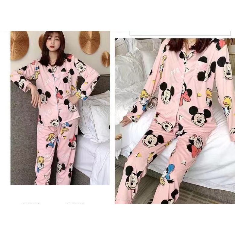 Bộ đồ ngủ tay dài thời trang dành cho nữ