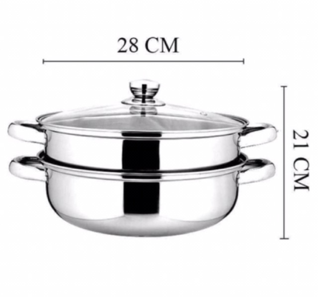 Nồi hấp inox 2 tầng POT size 28cm