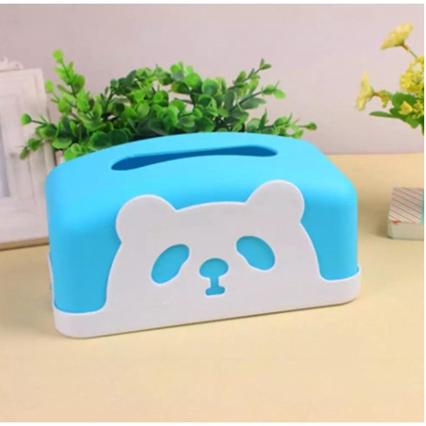 Hộp Đựng Khăn Giấy Mini Họa Tiết Gấu Panda Ngộ Ngĩnh - Gấu Vuông