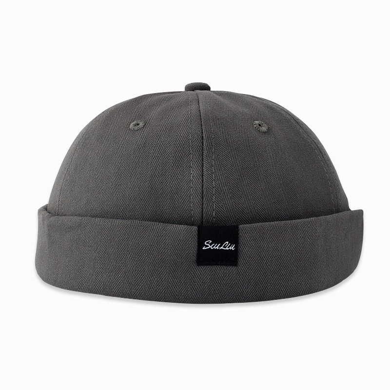 Mũ beanie LINJW không vành thêu chữ có thể điều chỉnh thời trang thường ngày