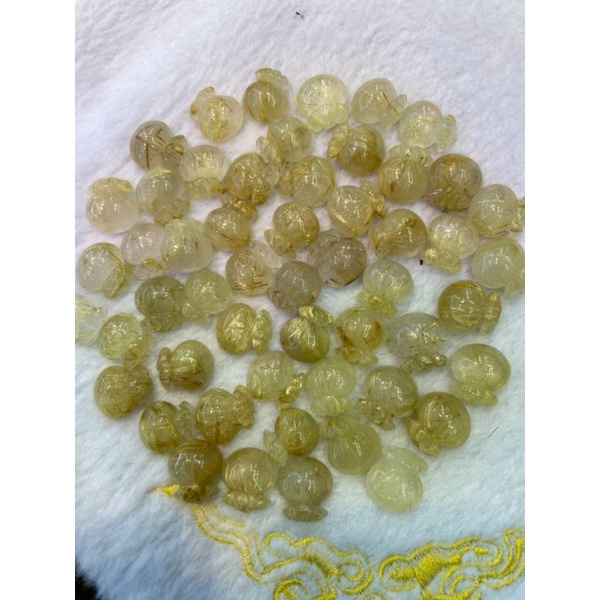 Túi tài lộc đá thanh tẩy thu hút may mắn kích hoạt cung tài lộc