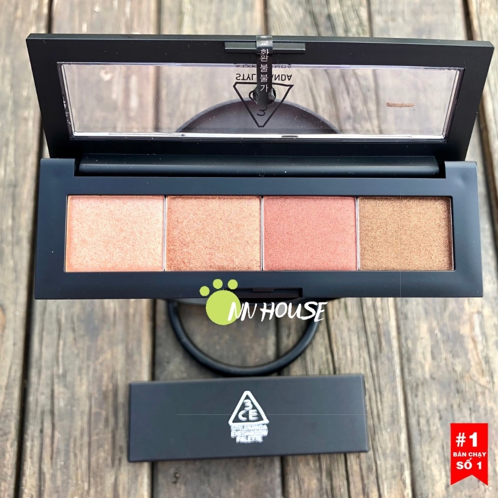 Phấn mắt 3CE Eyeshadow Palette chính hãng Hàn Quốc - Bảng mắt 3CE mầu SIENNA 4 ô thời trang - Bảng phấn mắt - NN HOUSE