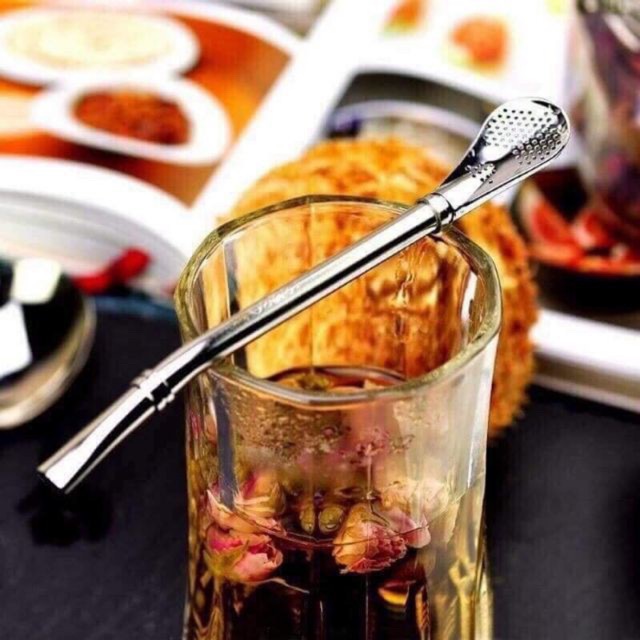 ỐNG HÚT KÈM THÌA KHUẤY INOX 304 SIÊU SANG TIỆN LỢI