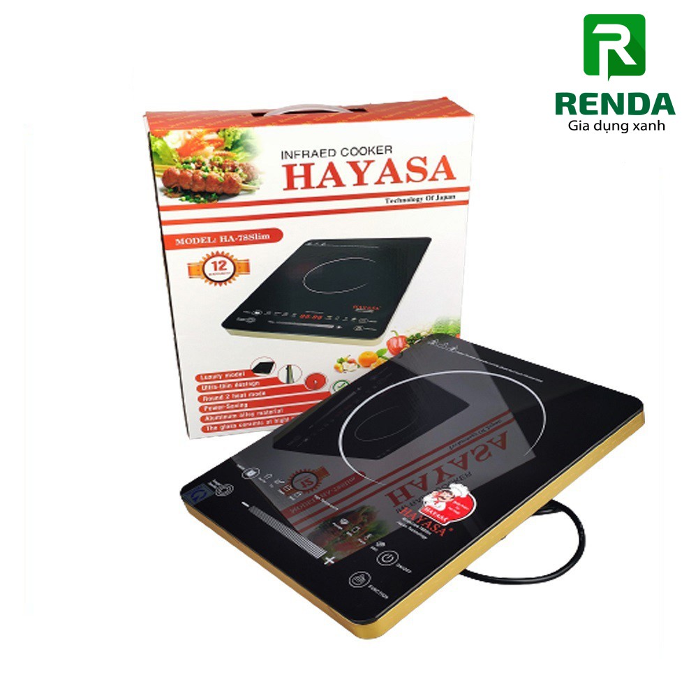 Bếp hồng ngoại thông minh 2 vòng nhiệt Hayasa HA-78, công suất 2000W, bảo hành 12 tháng