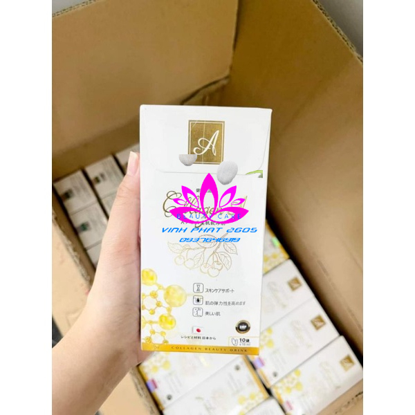 Collagen A - nước uống đẹp da hạng A hộp 10 gói