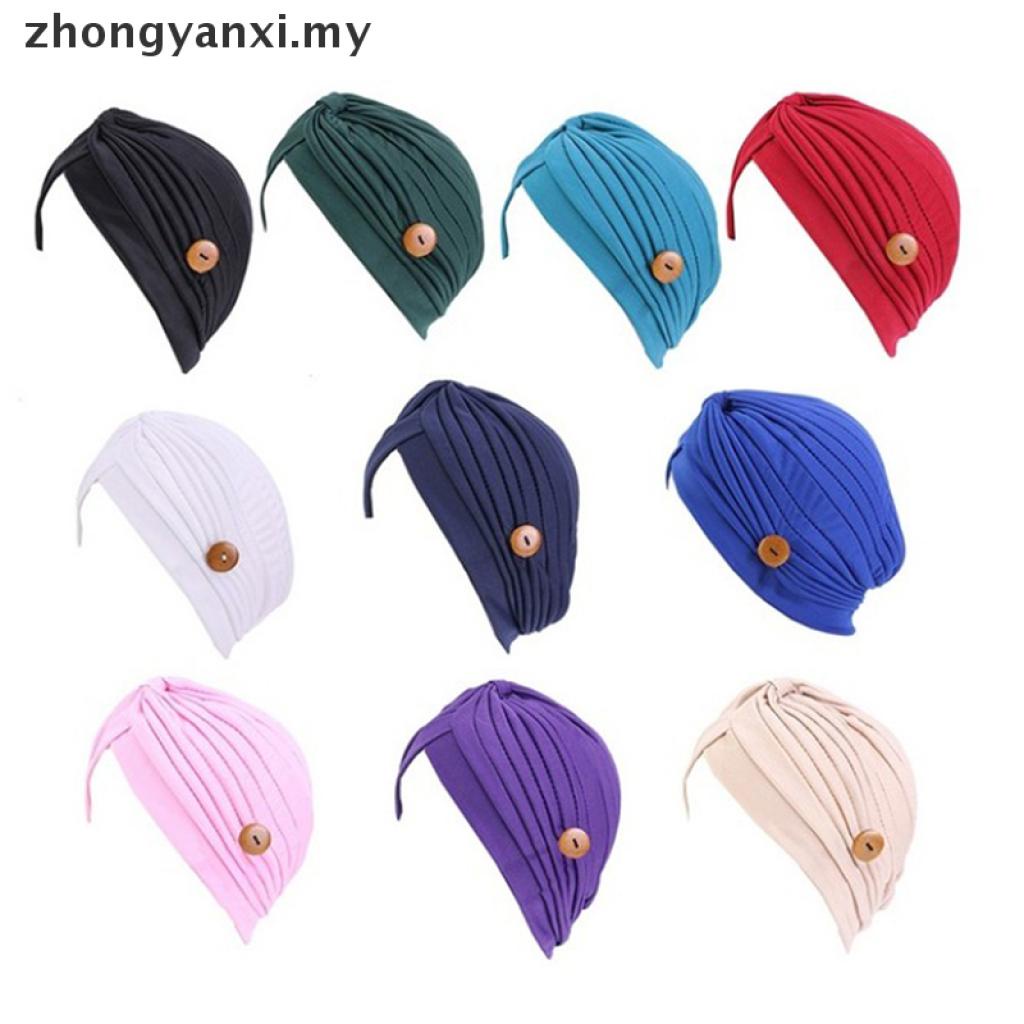 Mũ Turban trùm đầu bảo vệ tai có nút cho người lớn