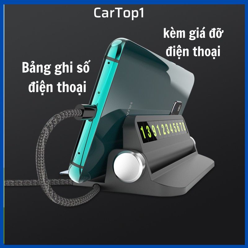 Bảng số điện thoại trên ô tô kèm giá đỡ điện thoại, bảng ghi số điện thoại trên ô tô hỗ trợ liên hệ khi đỗ xe