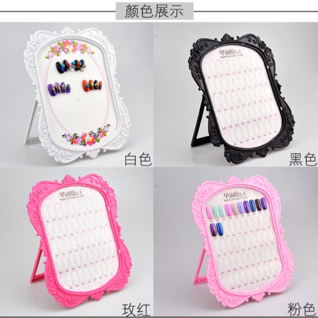 Khung trưng màu móng và trưng bày mẫu nail