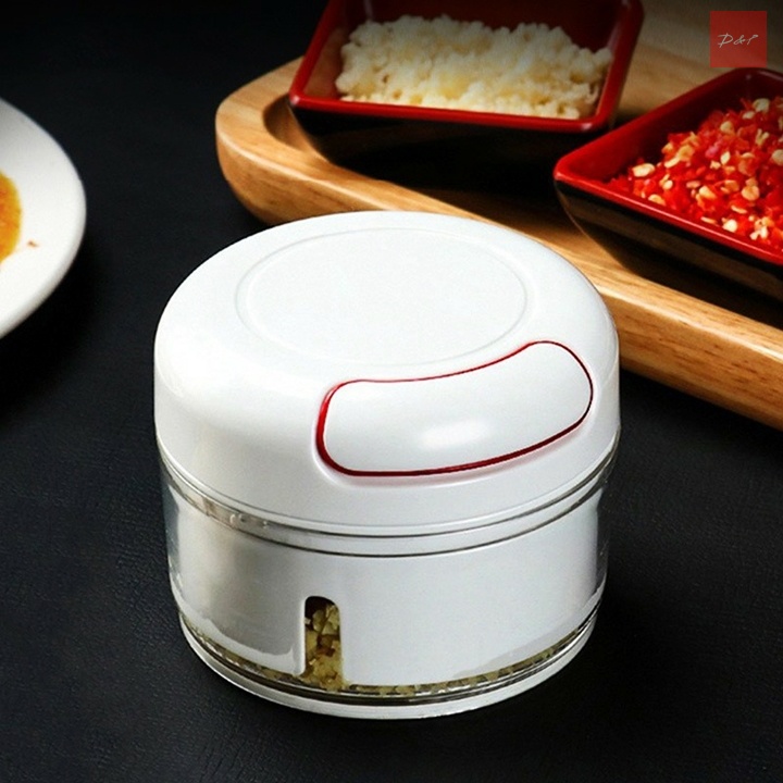 Dụng cụ xay tỏi ớt dây rút mini cầm tay YG722