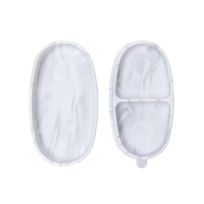 Tô ăn dặm bằng silicone có nắp đậy chống trượt cho bé
