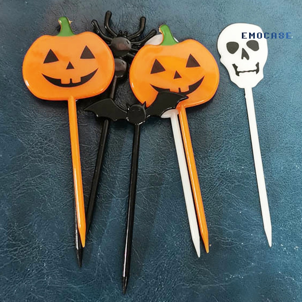 1 Bộ Que Gắp Trái Cây Bằng Nhựa Cấp Thực Phẩm Dùng Cho Halloween