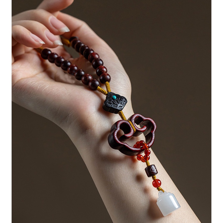 Dây Treo Gương Chiếu Hậu Xe Hơi Bằng Gỗ Đàn Hương Trang Trí Nội Thất Xe Hơi