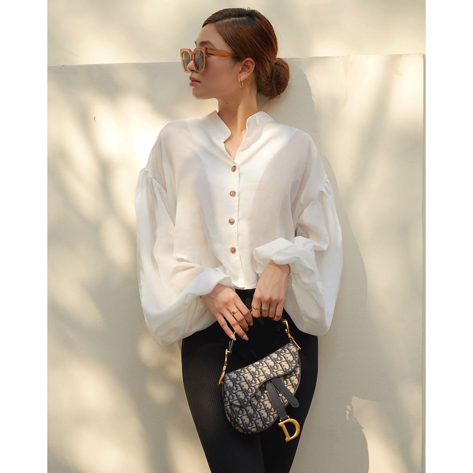 Áo sơ mi cổ trụ - SOPHIA