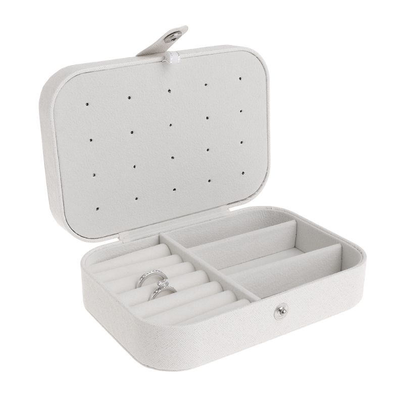 Flgo Hộp Đựng Nhẫn Cưới Hình Chữ Nhật Bằng Vải Lông Cừu Sang Trọng