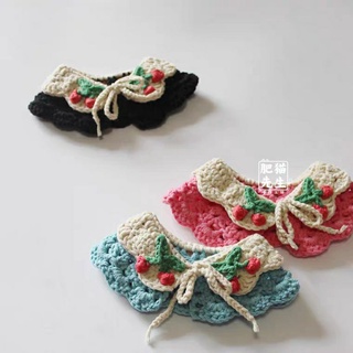 Yếm len cherry handmade cho thú cưng
