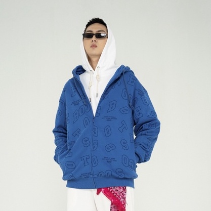 Áo Khoác BOO Vải Nỉ Da Cá In Monogram Logo BOOEST)#