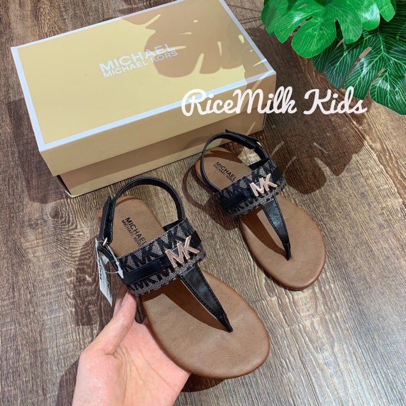 Sandal Cho Mẹ Và Bé Gái Xuất Xịn Mk Màu Đen