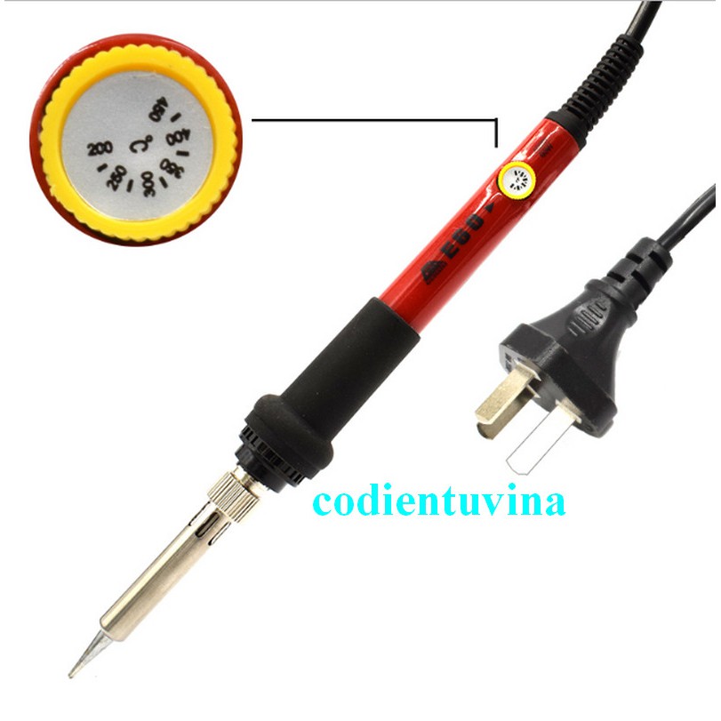 Mỏ hàn chì cao cấp 60W (kèm 3 đầu mỏ hàn, đế gác mỏ hàn và keo)