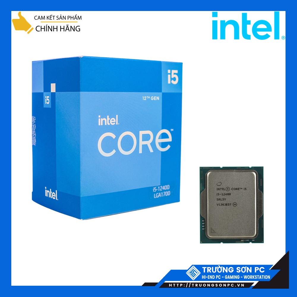 CPU Intel Core i5 12400 (2.5GHz turbo up to 4.4Ghz, 6 Cores 12 Threads, 18MB Cache, 65W) | Full Box Nhập Khẩu