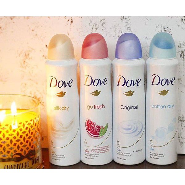 (AUTH) Xịt khử mùi Dove Dry Spray MỸ