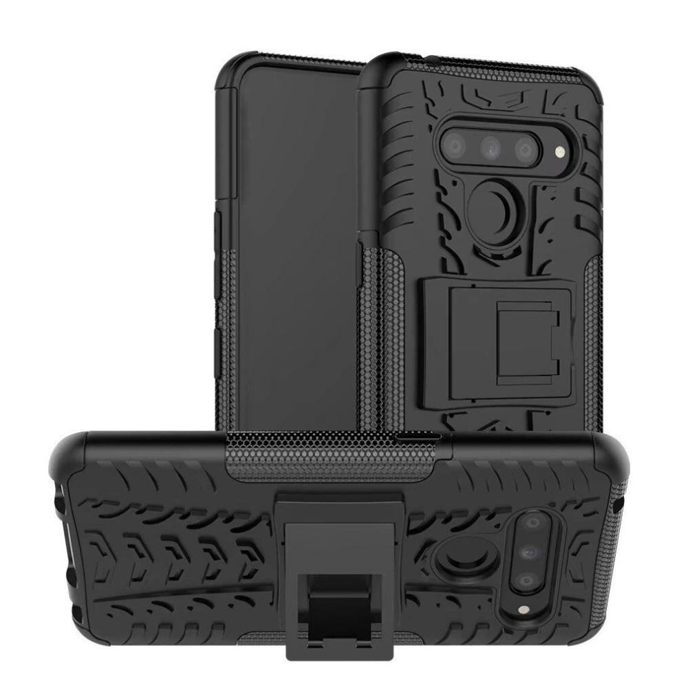 LG V50 - Ốp lưng chống sốc tpu siêu chịu lực hầm hồ - có chống lưng để xem JA