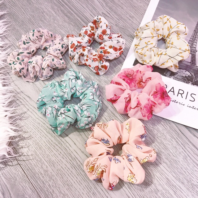 [ Giá cực rẻ ] scrunchies hoa nhí nhiều màu xinh