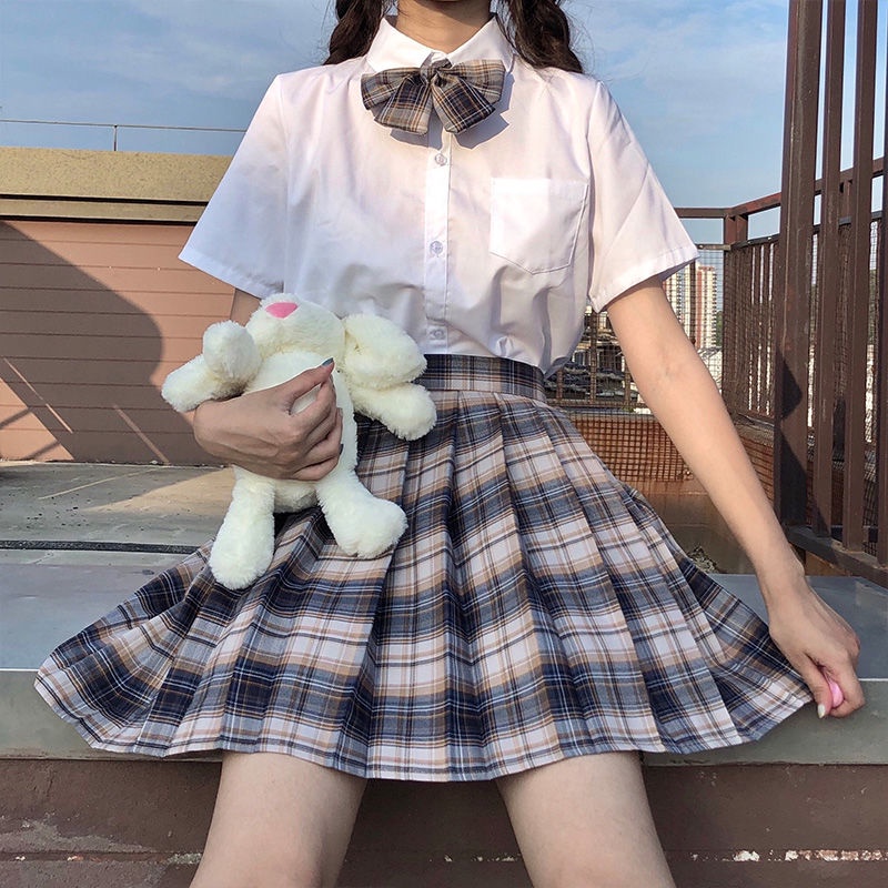 JK leg-shaving pleated skirt new spring and summer full set with pleated skirt authentic Japanese school skirt