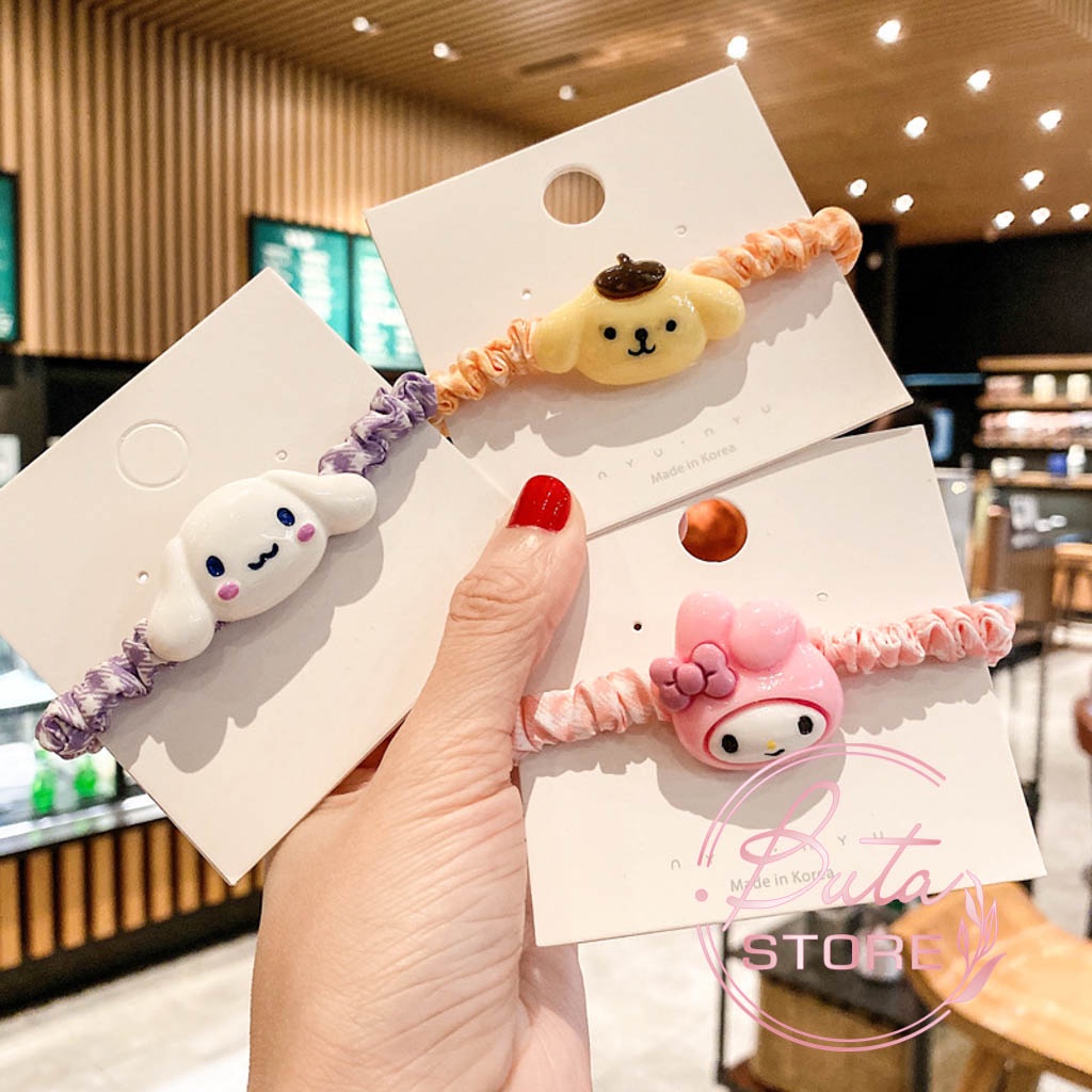 Dây Buộc Tóc Dây Chun Hoạ Tiết Hoạt Hình Cute Buta