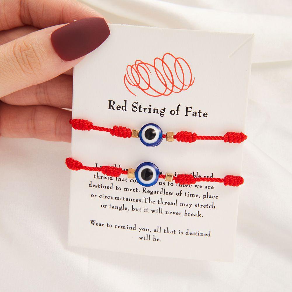 QQMALL Vòng Tay Dây Thừng Mặt Hình Mắt Quỷ Dễ Thương Làm Quà Tặng Valentine