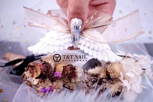 Cánh thiên thần chụp ảnh mẫu móng tay nail mới