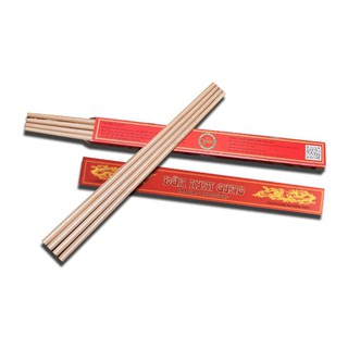 02 đôi Đũa gỗ Kim Giao Cúc Phương - Không Sơn - Không Mối Mọt - Không Ẩm Mốc-  Có KHả Năng Phát HIện Độc  Tố