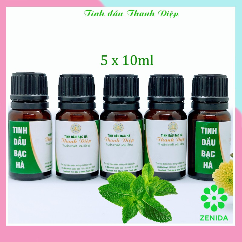 Combo 5 lọ tinh dầu bạc hà Thanh Diệp 10ml nguyên chất BH1CB5