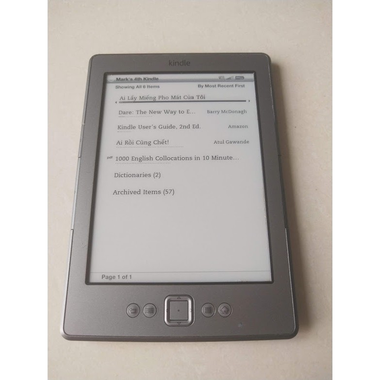 Máy đọc sách Kindle dòng cũ (2nd, 3th, 4th & 5th Gen, Kindle Touch)