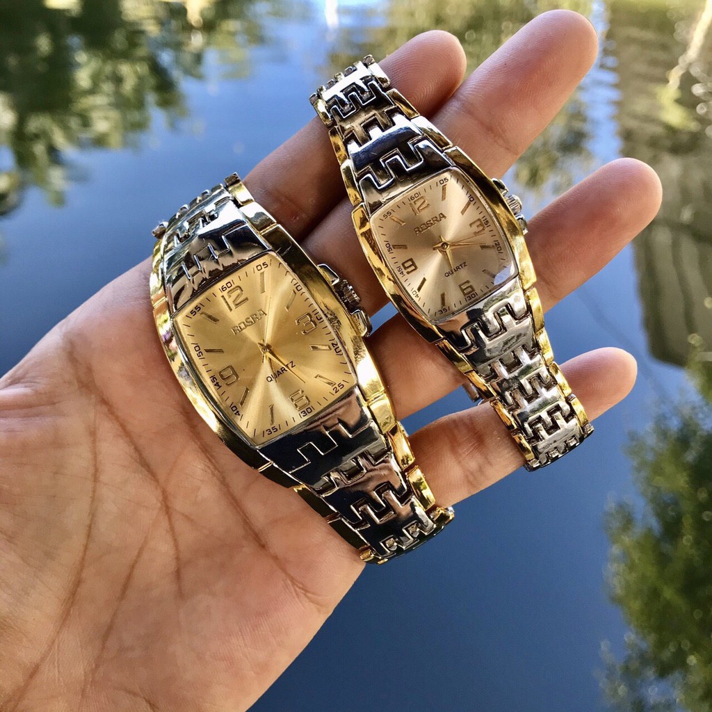 [GIÁ TỐT 1] (Giá sỉ) Đồng hồ thời trang nam nữ ROSRA mặt chữ nhật dây Demi sang trọng | BigBuy360 - bigbuy360.vn