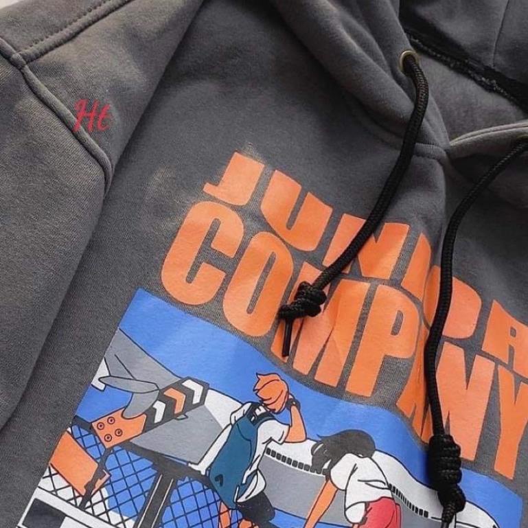 Áo hoodie nỉ mũ màu nâu 5D Junior Ht