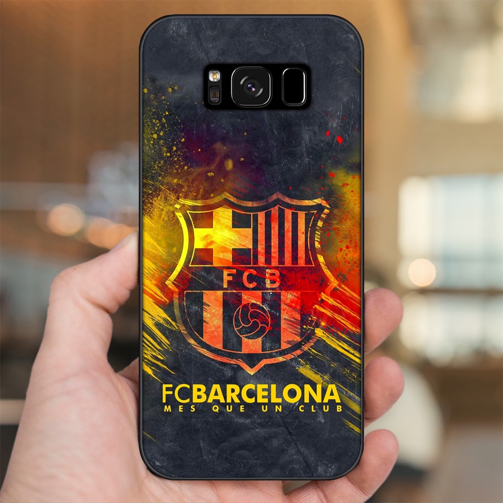 Ốp lưng Samsung S8, S8 Plus viền đen in hình Barcelona Barca