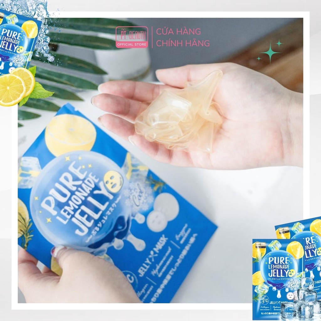 Mặt nạ thạch jelly chanh SEXYLOOK Pure Lemonnade Jelly Mask cấp ẩm làm mát hộp 3 miếng x 38ml