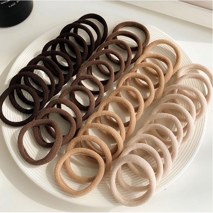 Dây Buộc Tóc Cao Su Co Giãn Tốt Thiết Kế Đơn Giản Thời Trang Mùa Hè Xinh Xắn Cho Nữ