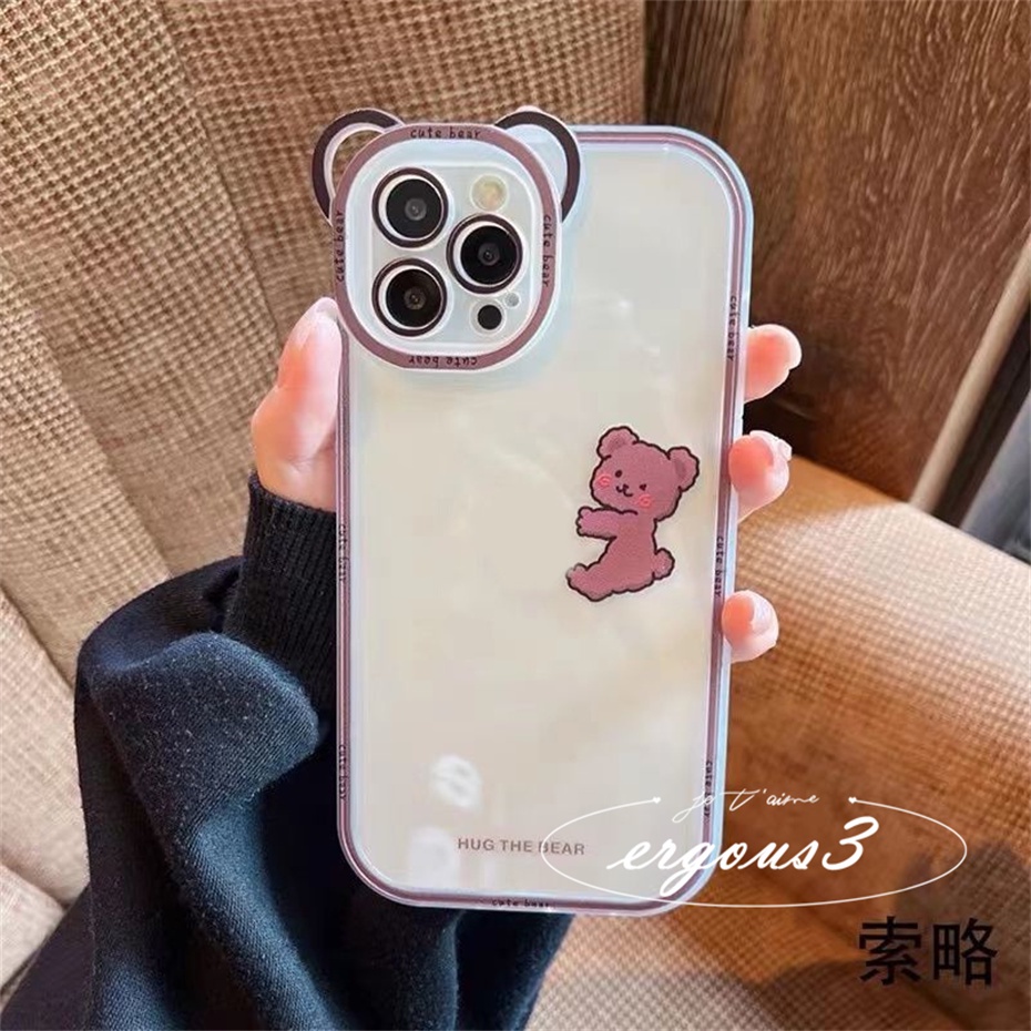 Ốp Điện Thoại Mềm Họa Tiết Gấu Sáng Tạo Cho iPhone 14 13 12 11 Pro Max SE2020 X XR Xs Max 7 8 6 6s Plus