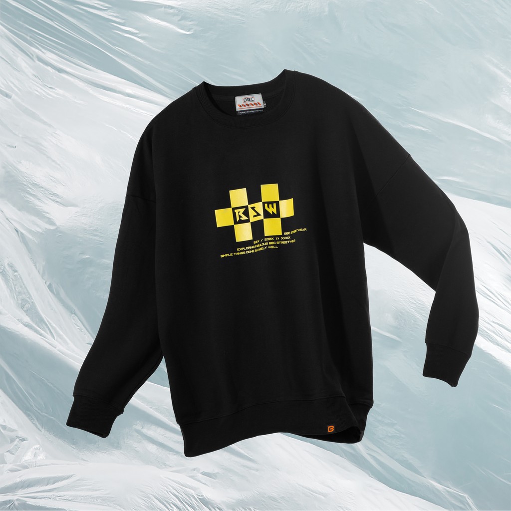Áo Sweater BSW Mẫu in Checkerboard Nỉ da cá cao cấp
