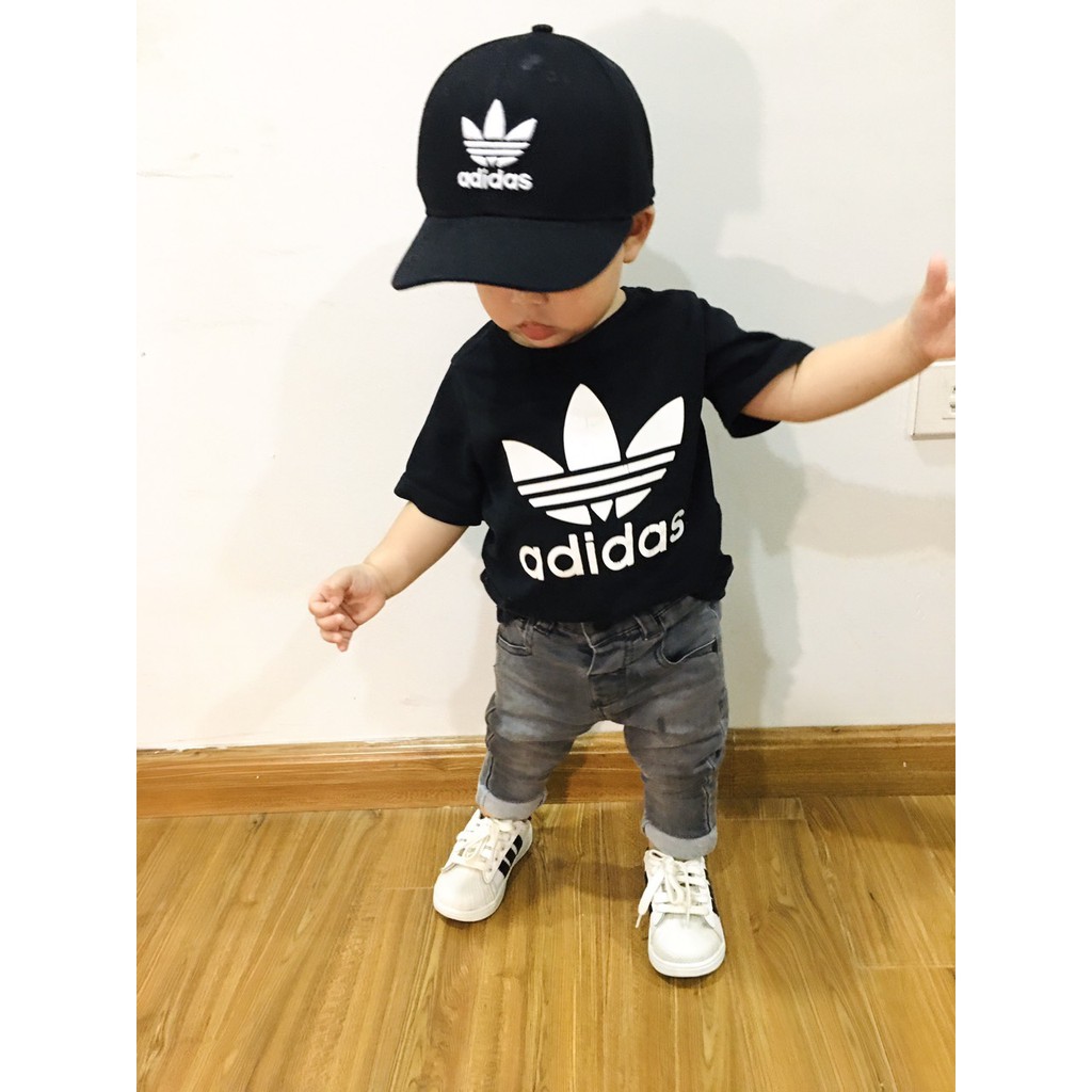 Mũ bé das Trefoil baseball kids ▪️ Full tem, tag, code, túi ▪️ size: 1 size ( vòng đầu 48-54 ), Màu sắc: Đen, Trắng