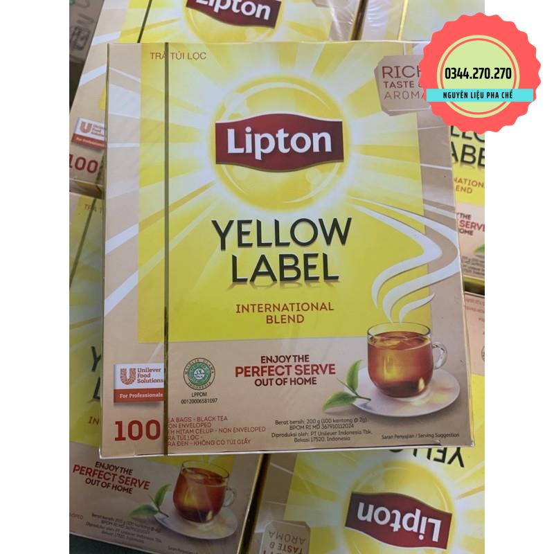 Trà Lipton túi lọc nhãn vàng 100 gói