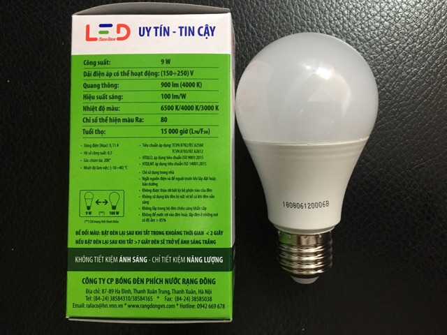 Bóng đèn led tròn đổi màu 7W / 9W Rạng Đông chip led Samsung | BigBuy360 - bigbuy360.vn
