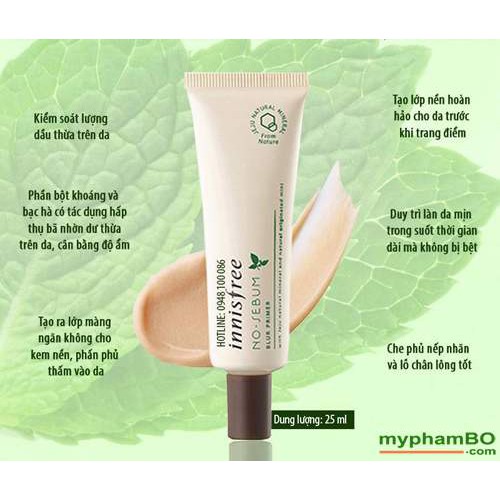 Kem lót kiềm dầu Innisfree No Sebum Blur Primer