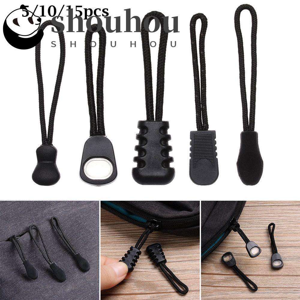 SHOUHOU Set 5 /10 / 15 dây móc khóa kéo thay thế phổ biến chất lượng cao dùng gắn ba lô đựng quần áo đi cắm trại ngoài trời Kích thước màu khác nhau