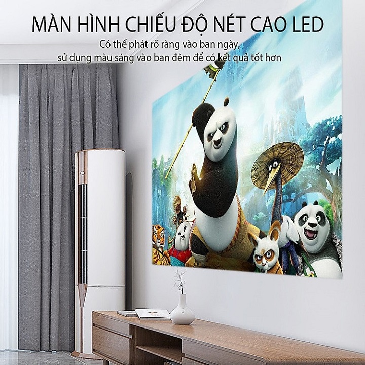 [ Chính hãng ] Máy Chiếu Mini Chuyên Dùng Cho Gia Đình, Văn Phòng Nhỏ W2 HĐH Android 6.0 Độ Phân Giải Hỗ Trợ 1920x1080P