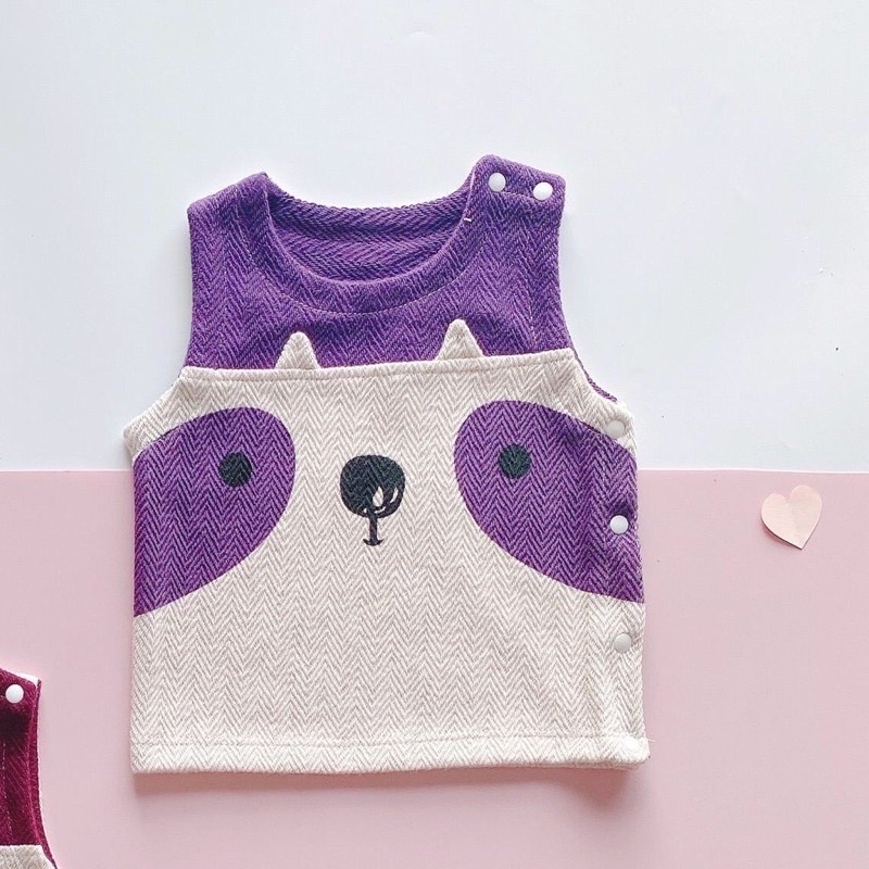 Xả hàng Lil - Áo gile in gấu cho bé(6-3y)